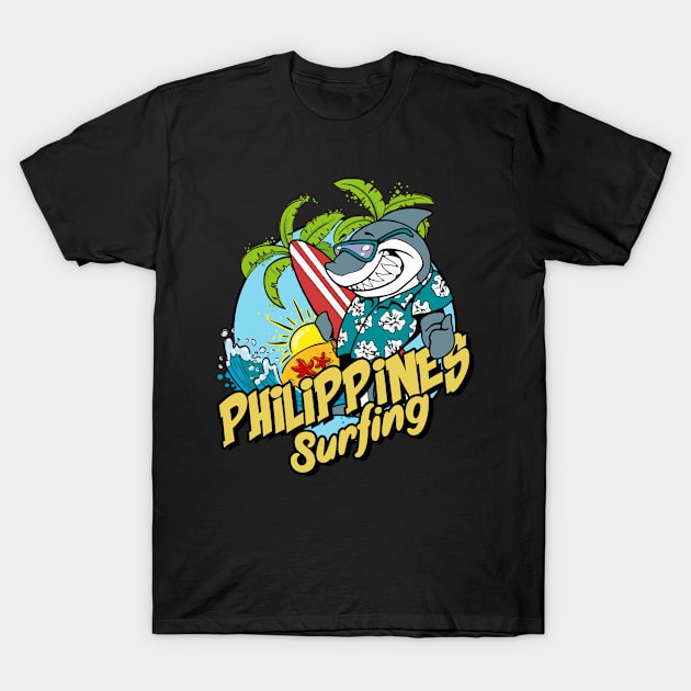 Philippines surfing shark T-Shirt by SerenityByAlex